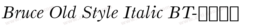 Bruce Old Style Italic BT字体转换